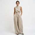 Juliette | Relaxed Minimalist Linen-Blend Blouse Set