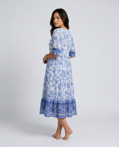 Reese | Porcelain Print Midi Dress
