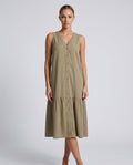 Ines | Sleeveless Button-Front Midi Dress