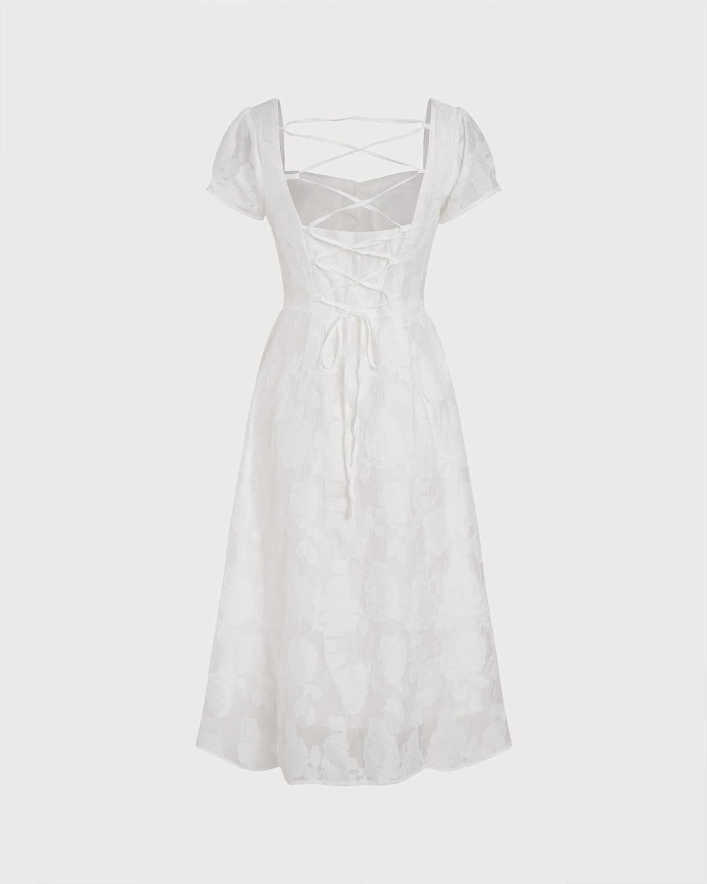 Seraphina | Square Neck Cross-Back Midi Dress