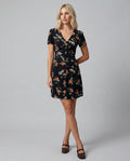 Ivy | V-Neck Floral Button-Up Mini Dress
