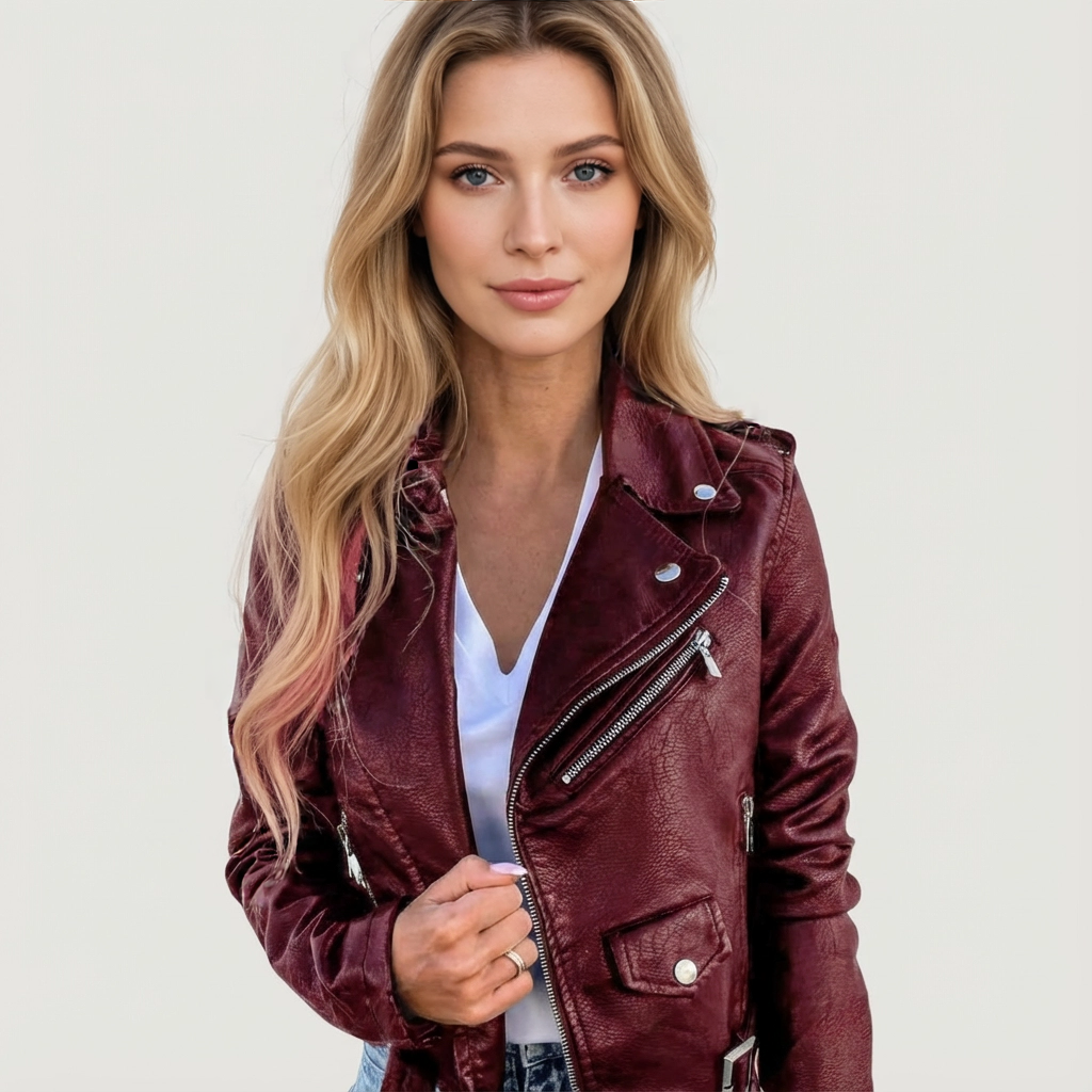 Raven | Faux Leather Biker Jacket