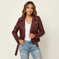 Raven | Faux Leather Biker Jacket