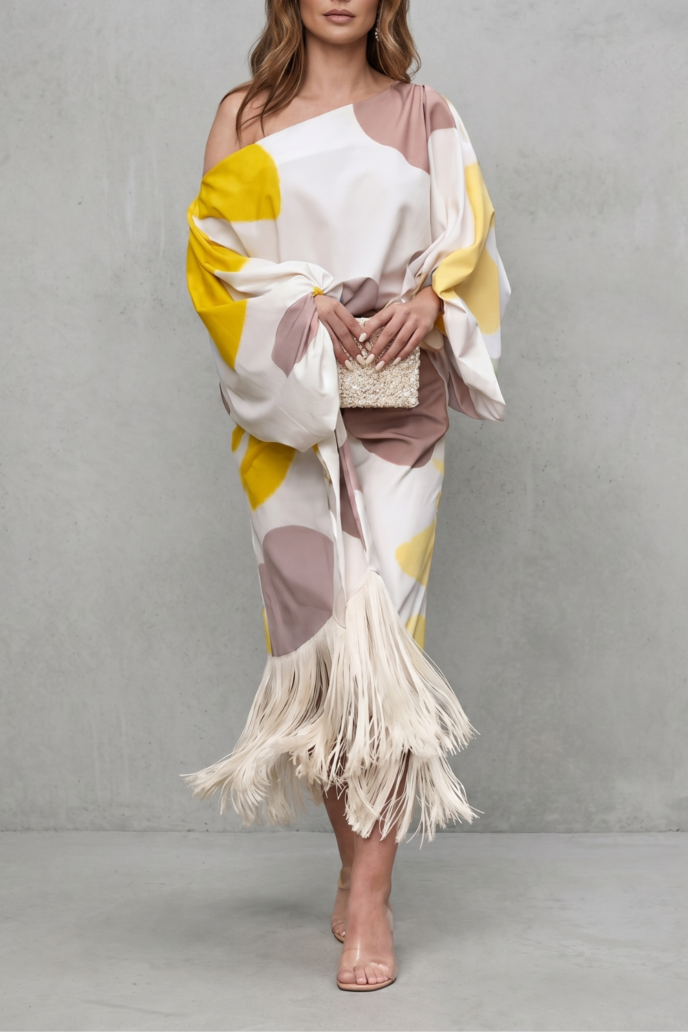Danivelle | Abstract Print Fringe Two-Piece Set