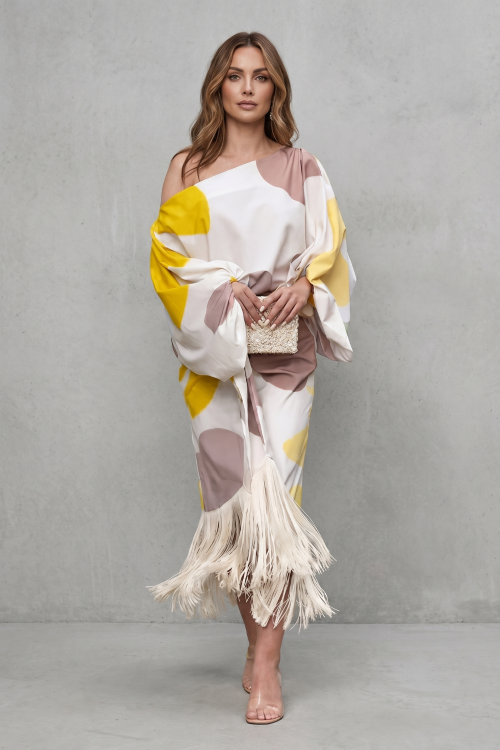 Danivelle | Abstract Print Fringe Two-Piece Set