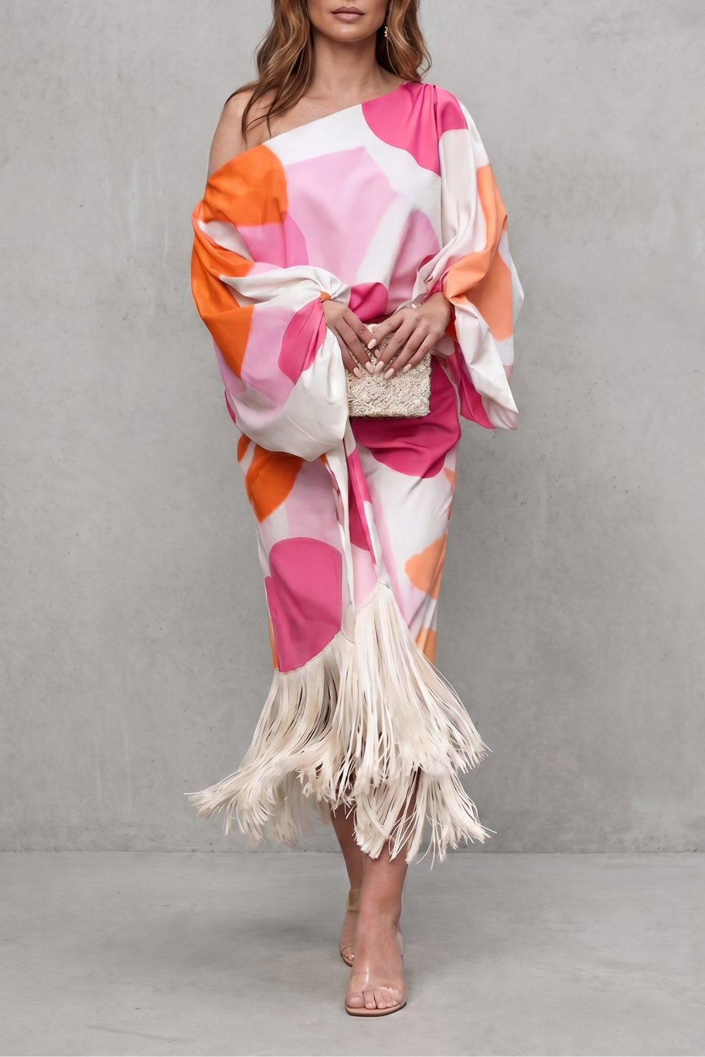 Danivelle | Abstract Print Fringe Two-Piece Set