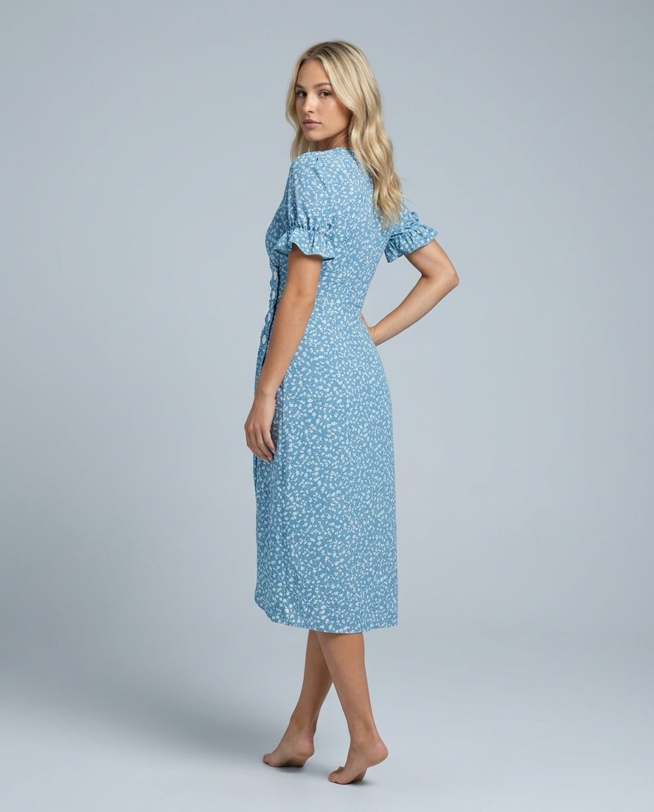 Savannah | Floral Print Midi Dress