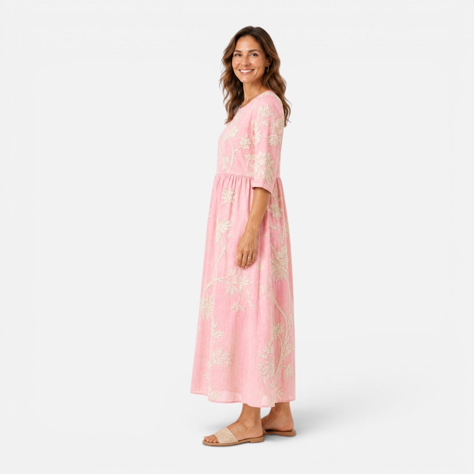 Emilia | Floral Print Lightweight Midi Dress