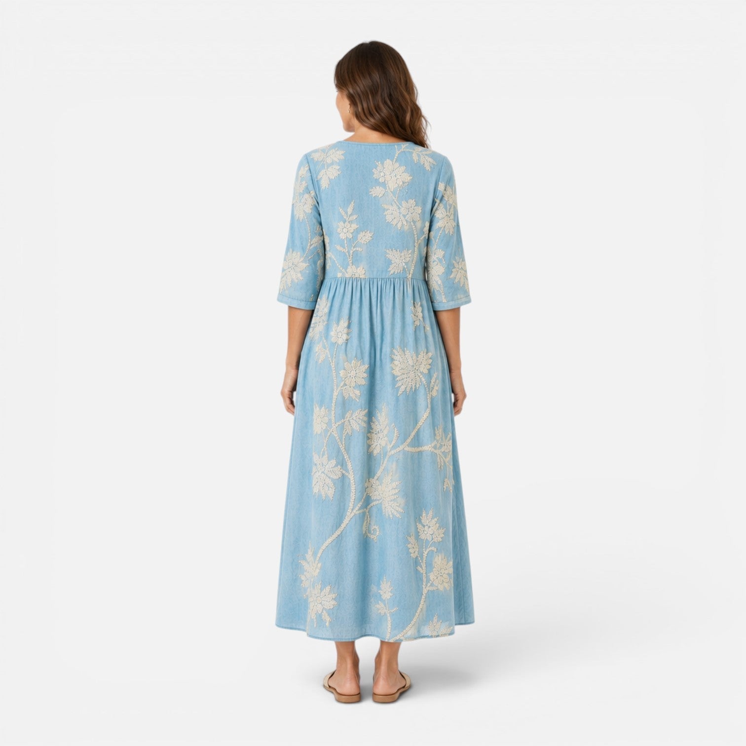 Emilia | Floral Print Lightweight Midi Dress