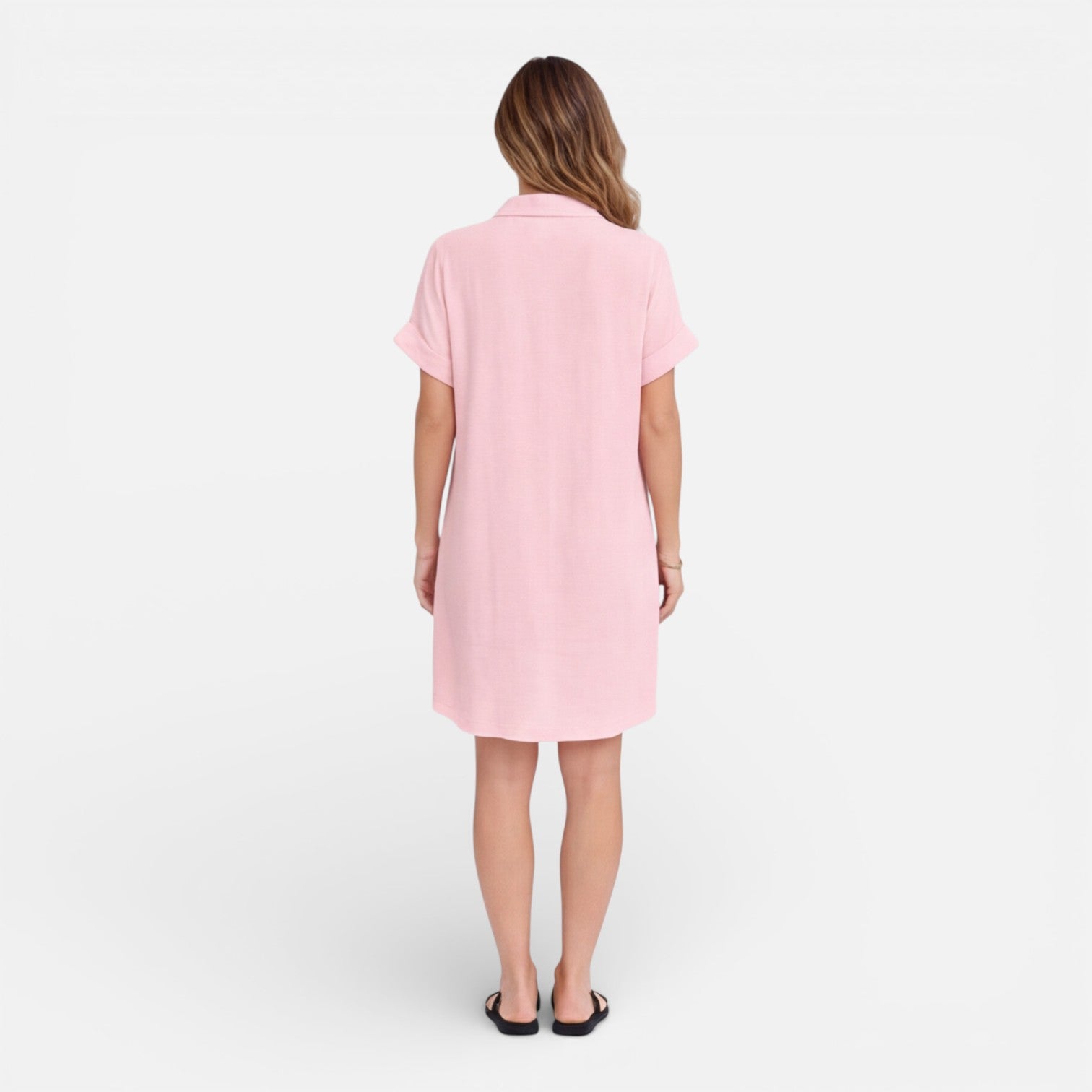 Sawyer | Relaxed Linen-Blend Midi Shirt Dress with Pockets