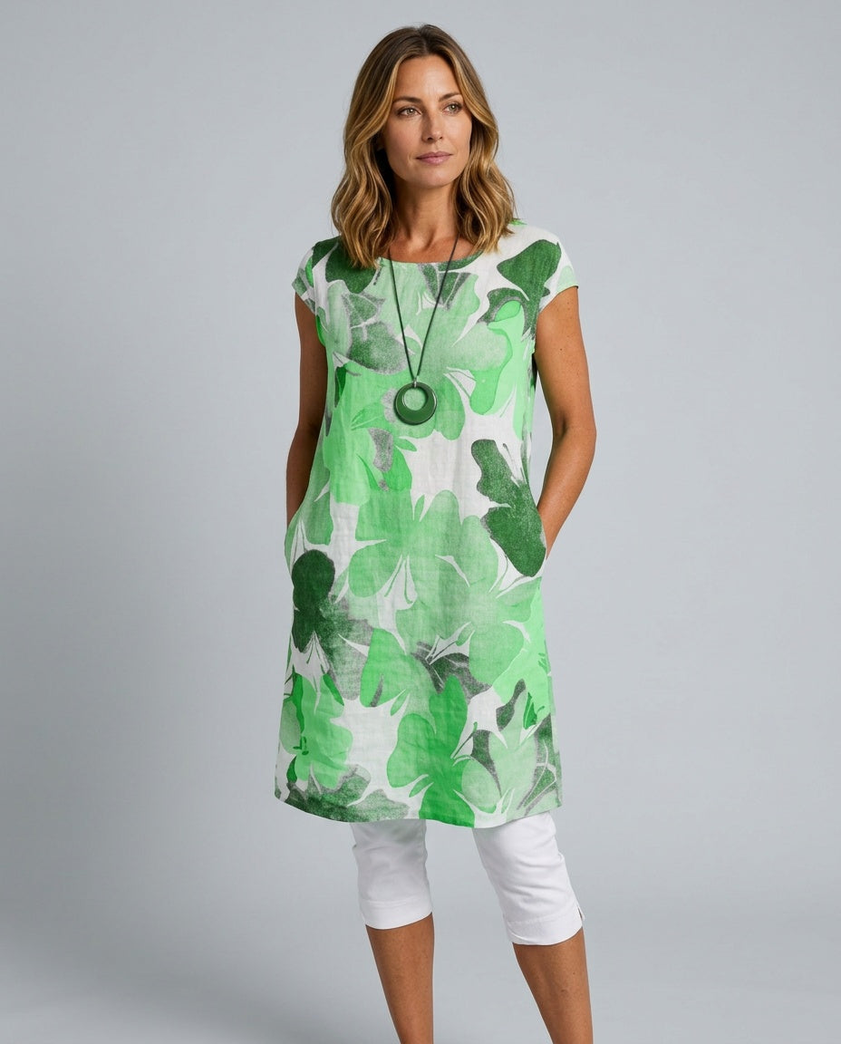 Elisa | Relaxed Fit Short Sleeve Mini Dress