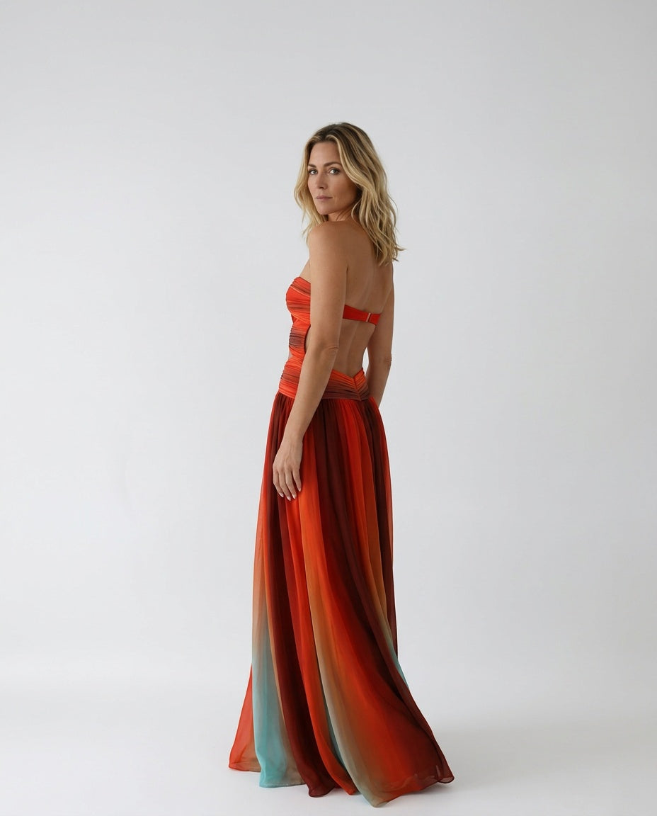 Lunelle | Corset-Style Prom Maxi Dress