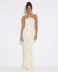 Rosa | Sequin Halter Neck Sleeveless Maxi Dress