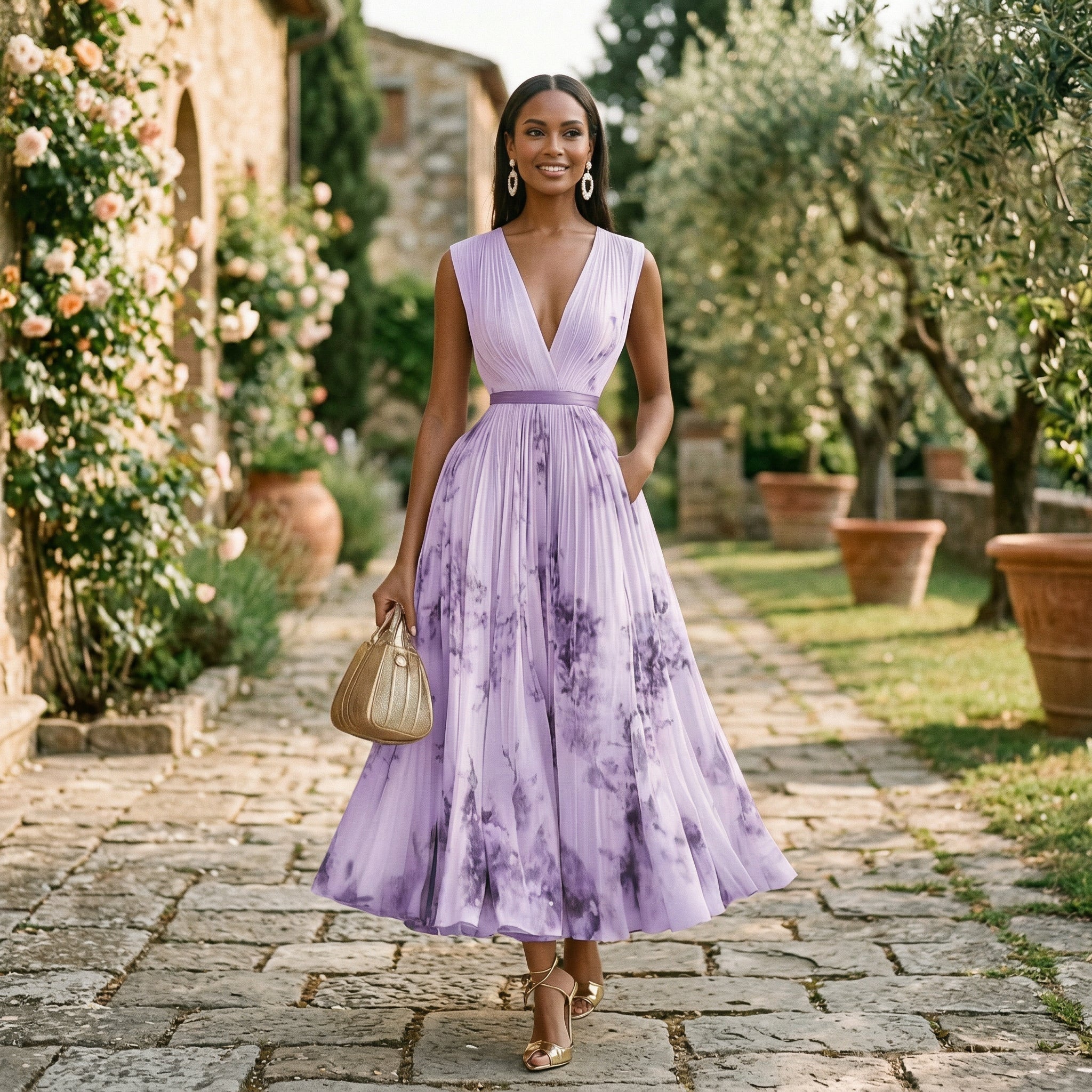 Elovine | Floral Long Sleeve Maxi Dress