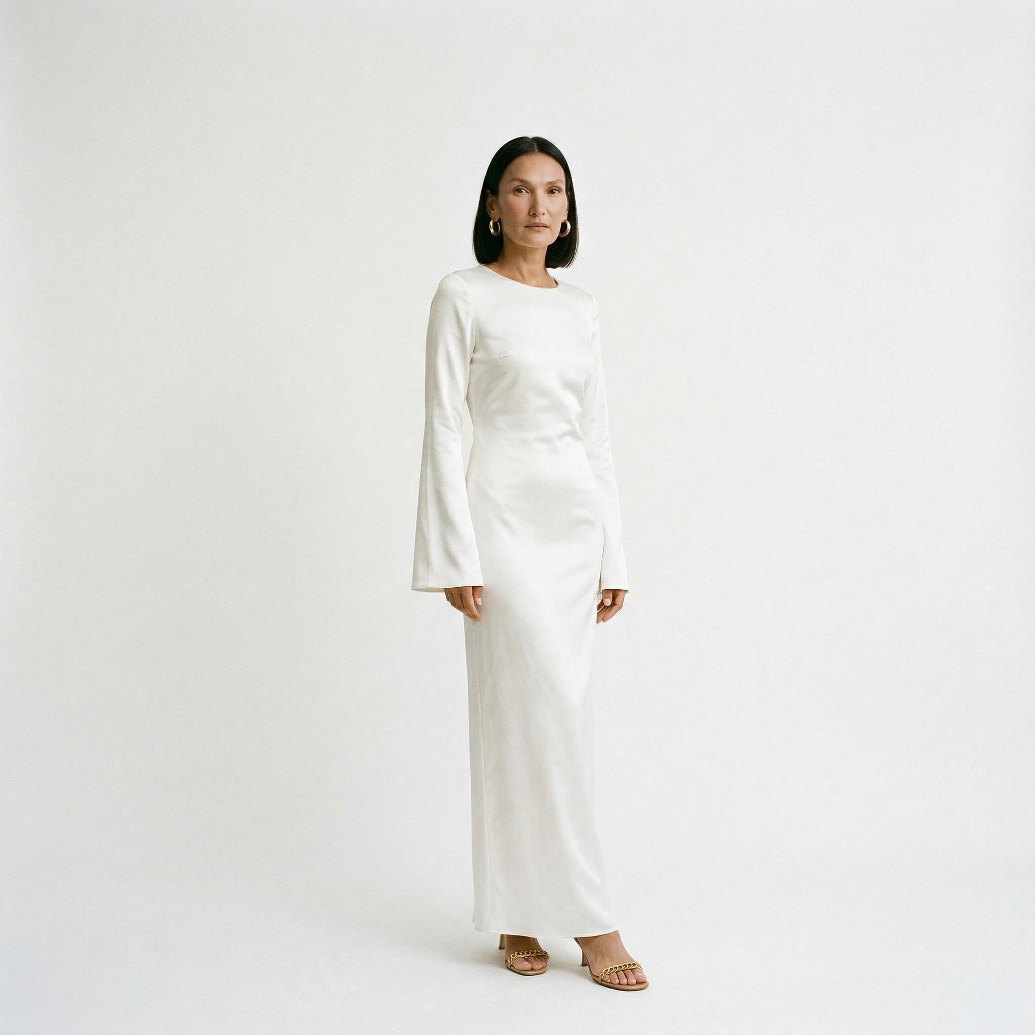 Renata | Long Sleeve Tie Waist Maxi Dress