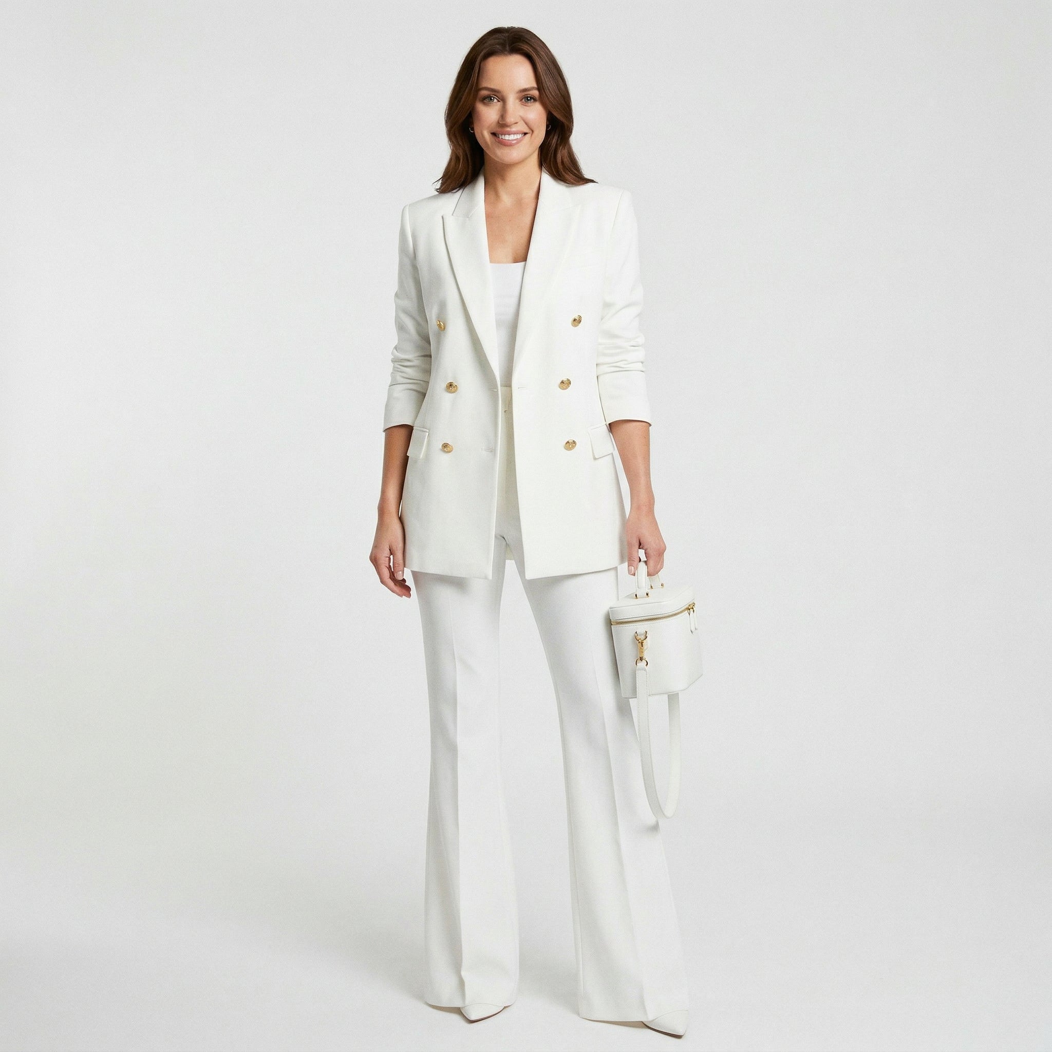 Orla | Long Jacket & Flared Pants Suit Set