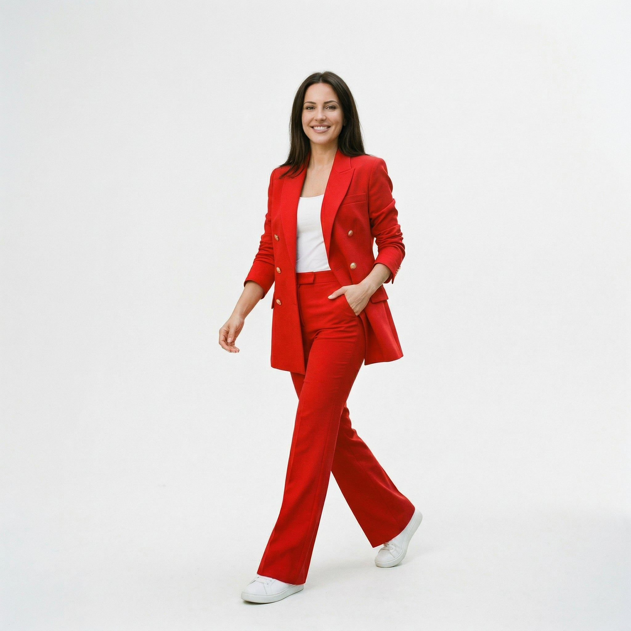 Orla | Long Jacket & Flared Pants Suit Set