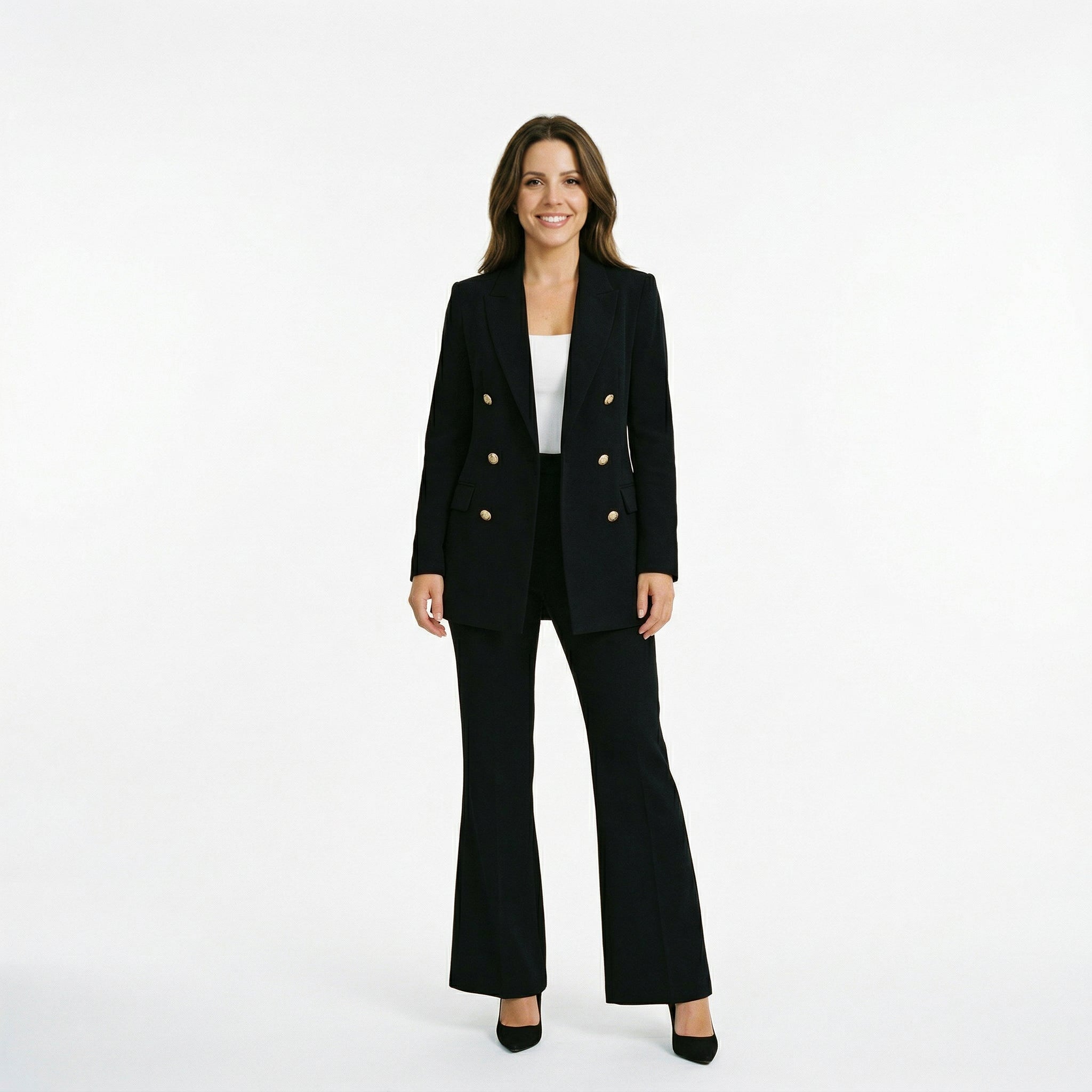 Orla | Long Jacket & Flared Pants Suit Set