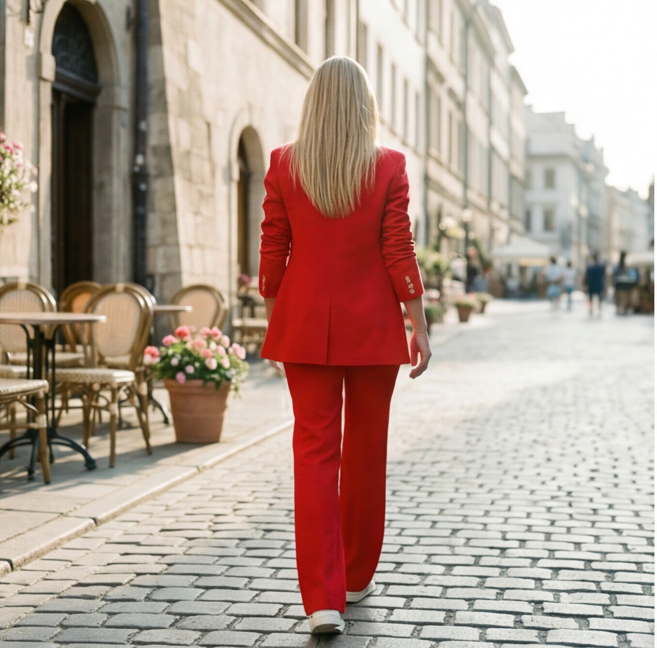 Orla | Long Jacket & Flared Pants Suit Set