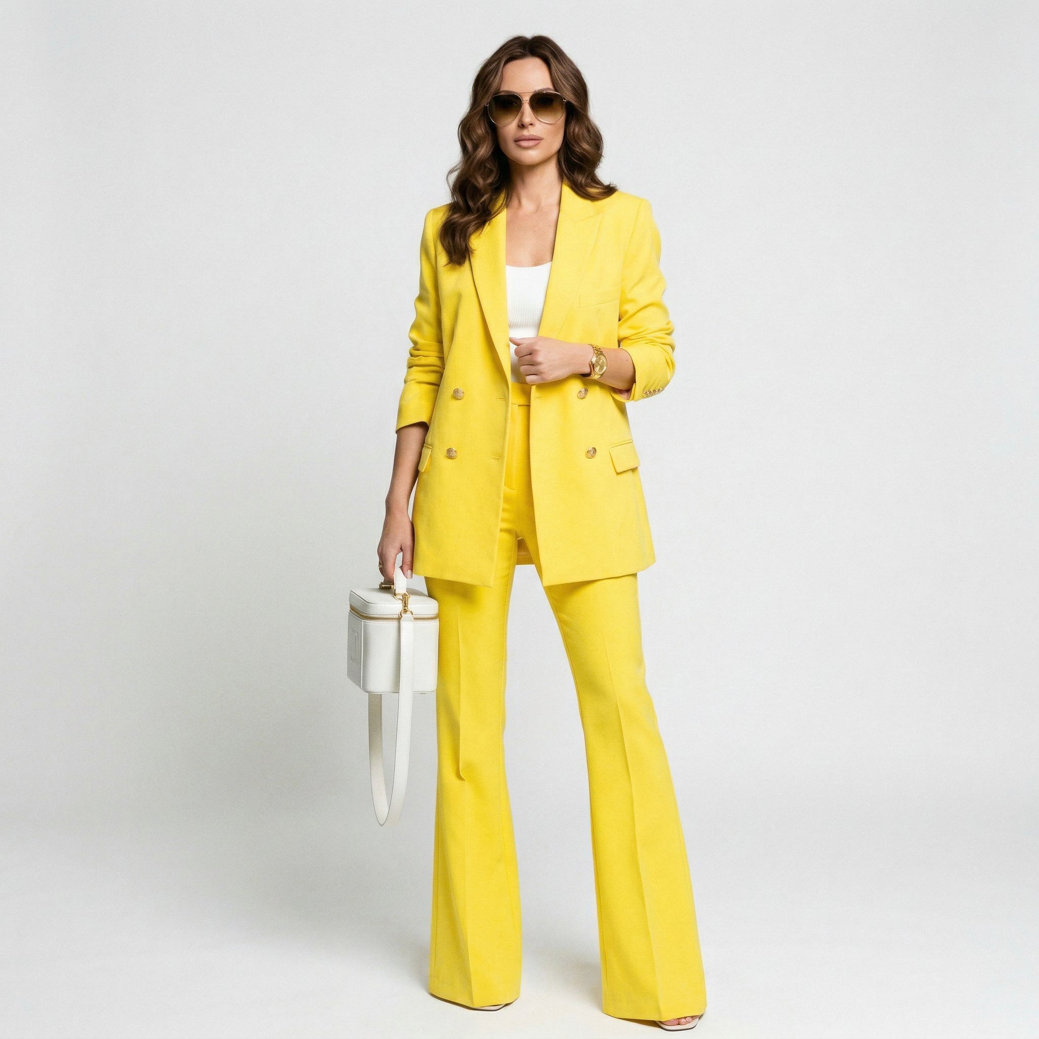 Orla | Long Jacket & Flared Pants Suit Set