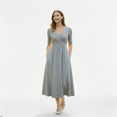 Saskia | Wrap Front Summer Midi Dress