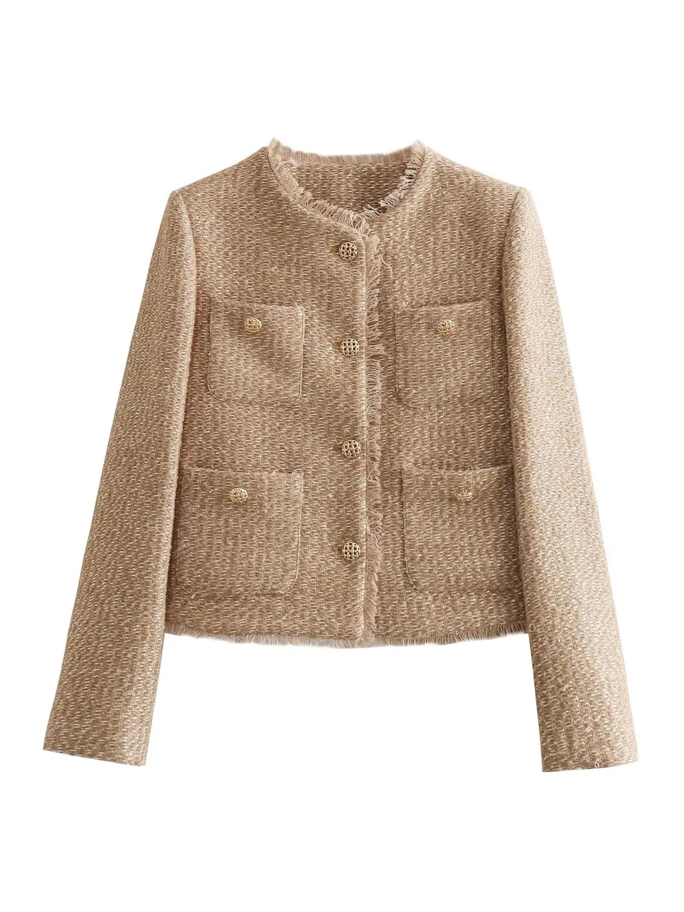 Nalani | Button-Front Pocket Blazer