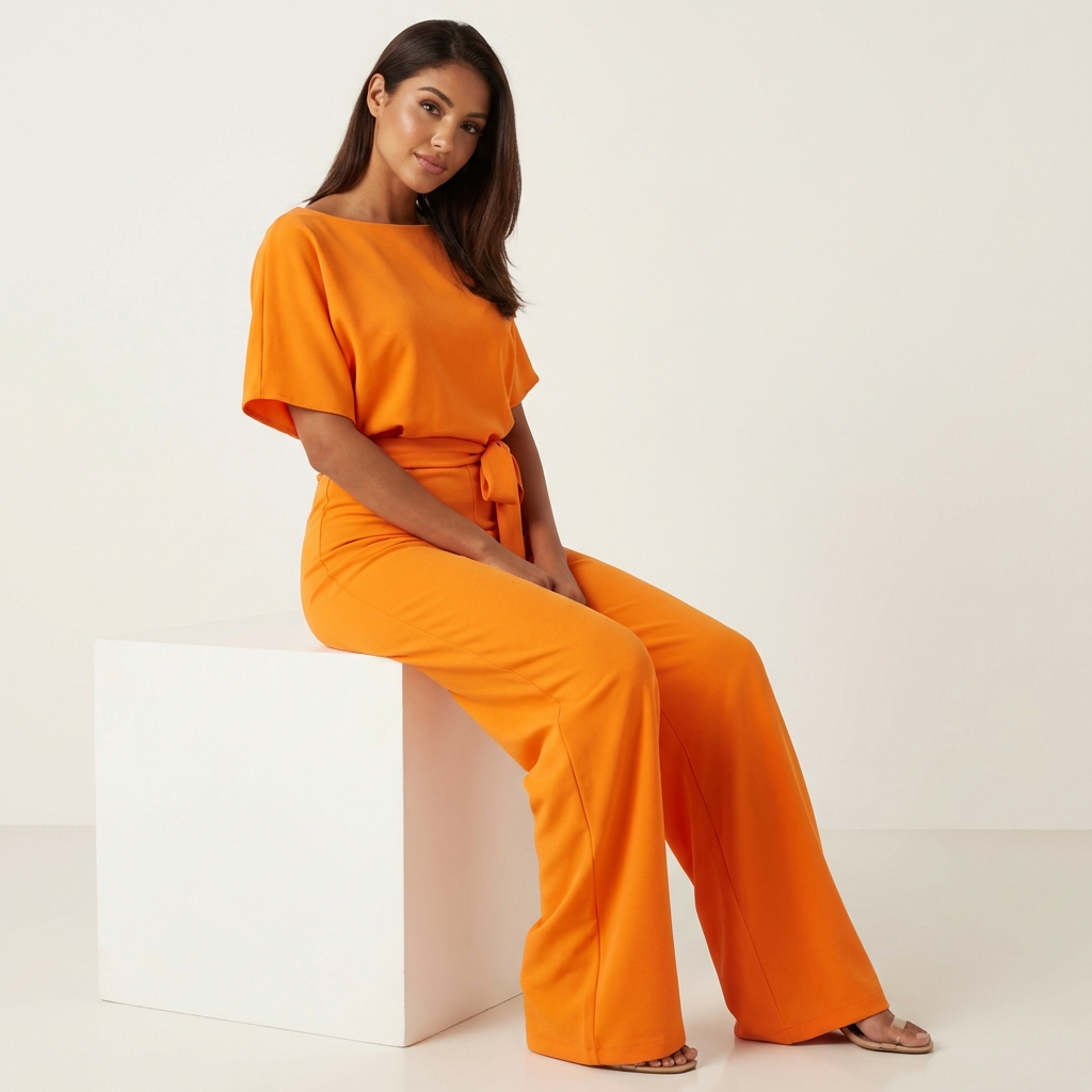 Coralie | Belted Wide-Leg Jumpsuit
