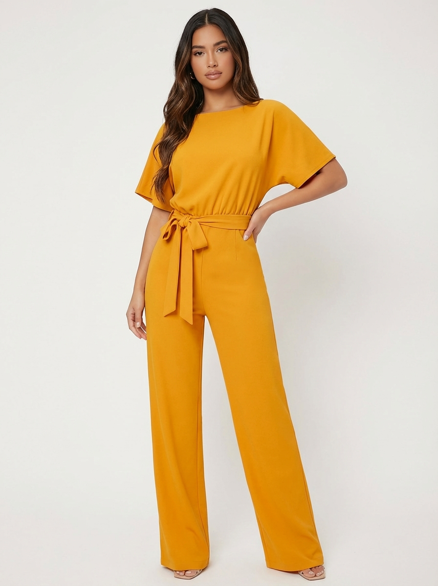 Coralie | Belted Wide-Leg Jumpsuit