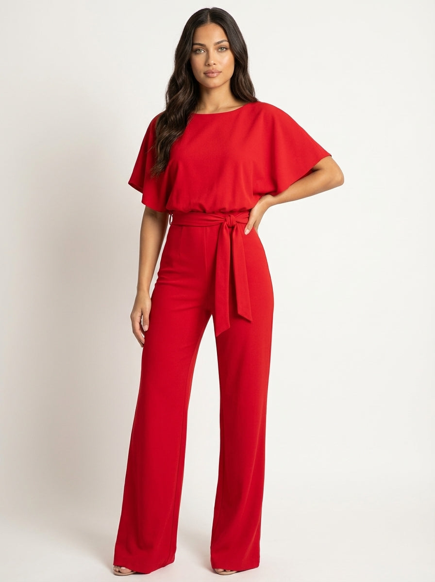 Coralie | Belted Wide-Leg Jumpsuit