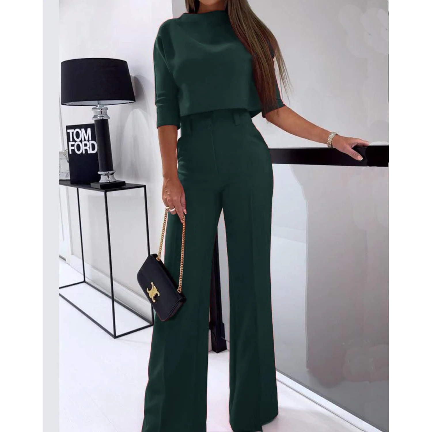 Cora | Cropped Blazer Wide-Leg Trouser Set