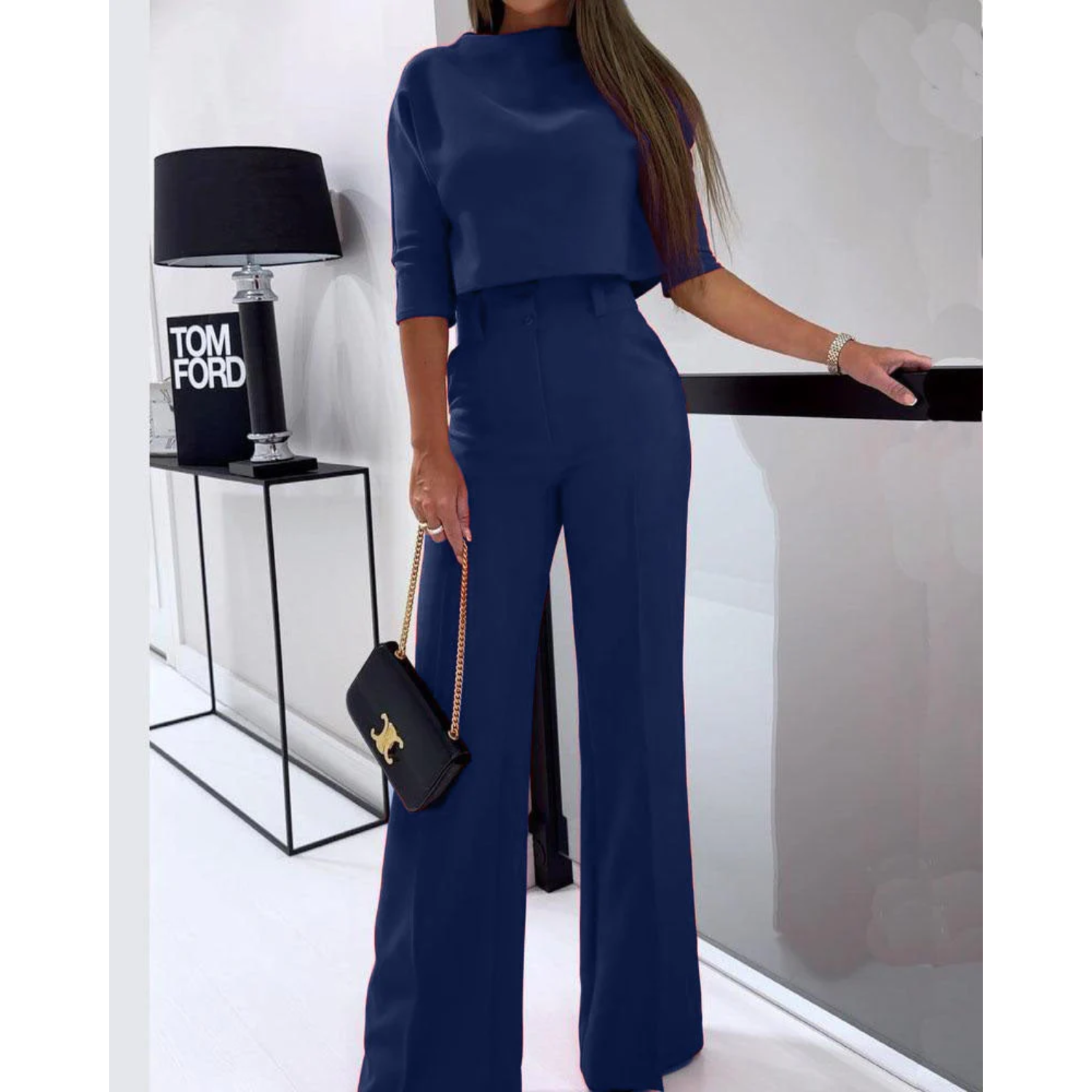 Cora | Cropped Blazer Wide-Leg Trouser Set