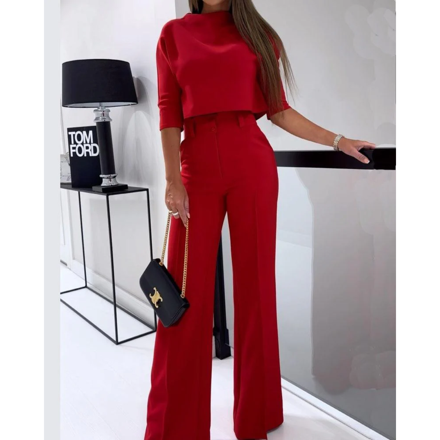Cora | Cropped Blazer Wide-Leg Trouser Set