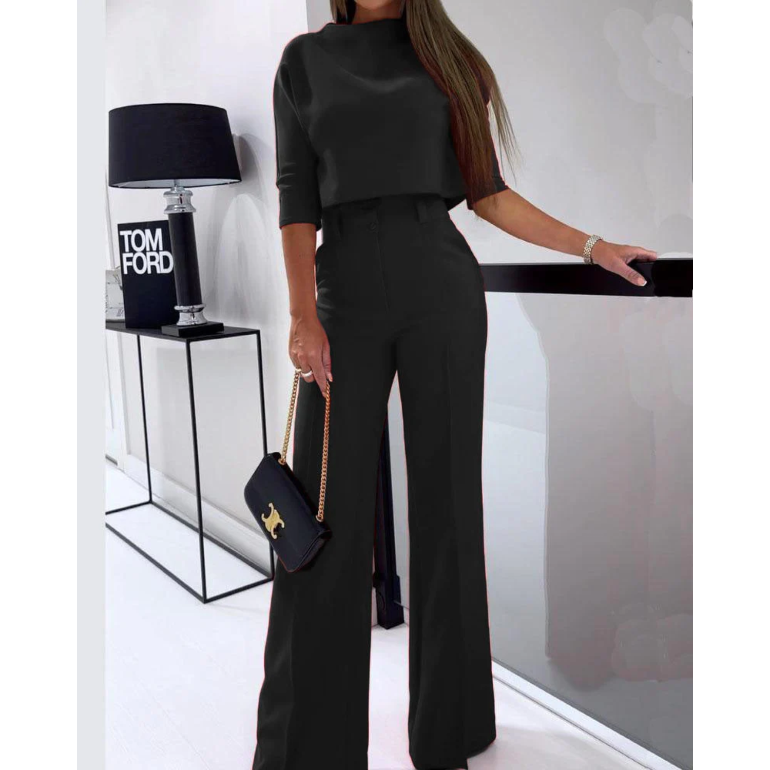 Cora | Cropped Blazer Wide-Leg Trouser Set