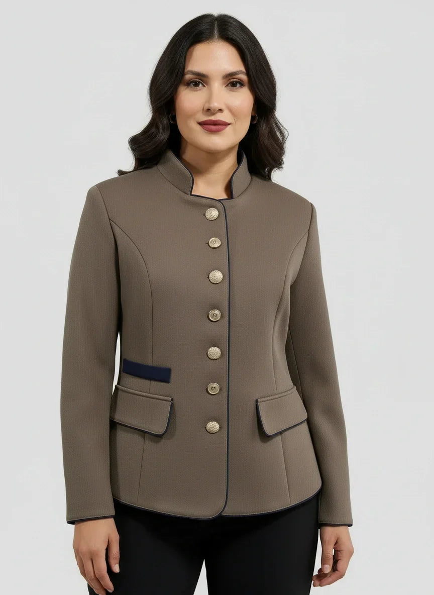 Tatum | Structured Luxe-Button Blazer