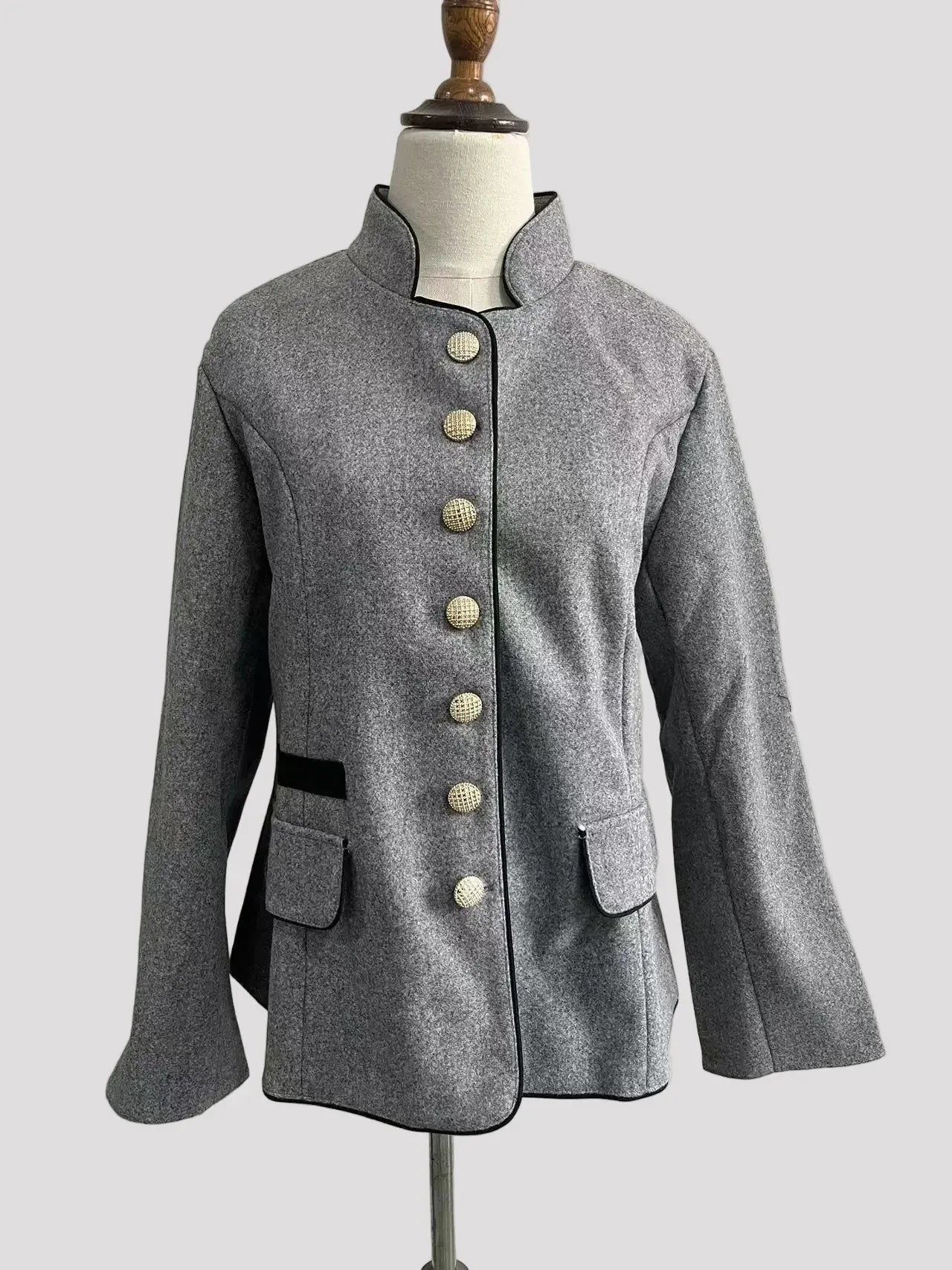 Tatum | Structured Luxe-Button Blazer