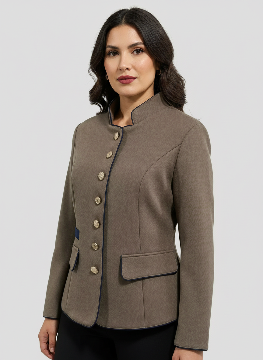 Tatum | Structured Luxe-Button Blazer