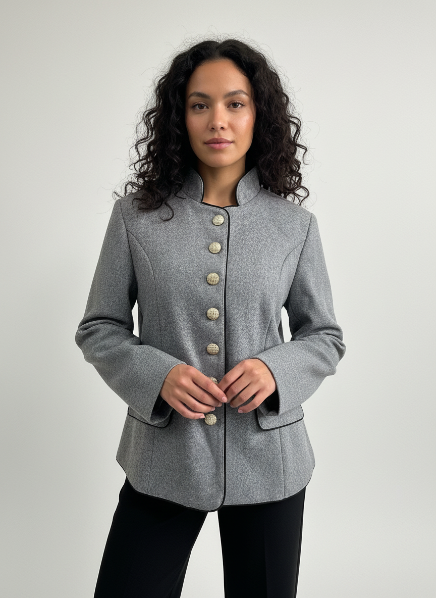 Tatum | Structured Luxe-Button Blazer