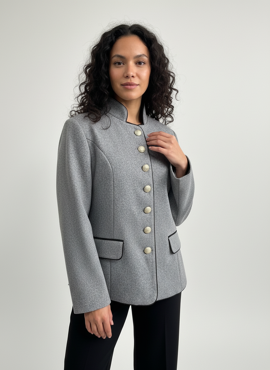 Tatum | Structured Luxe-Button Blazer