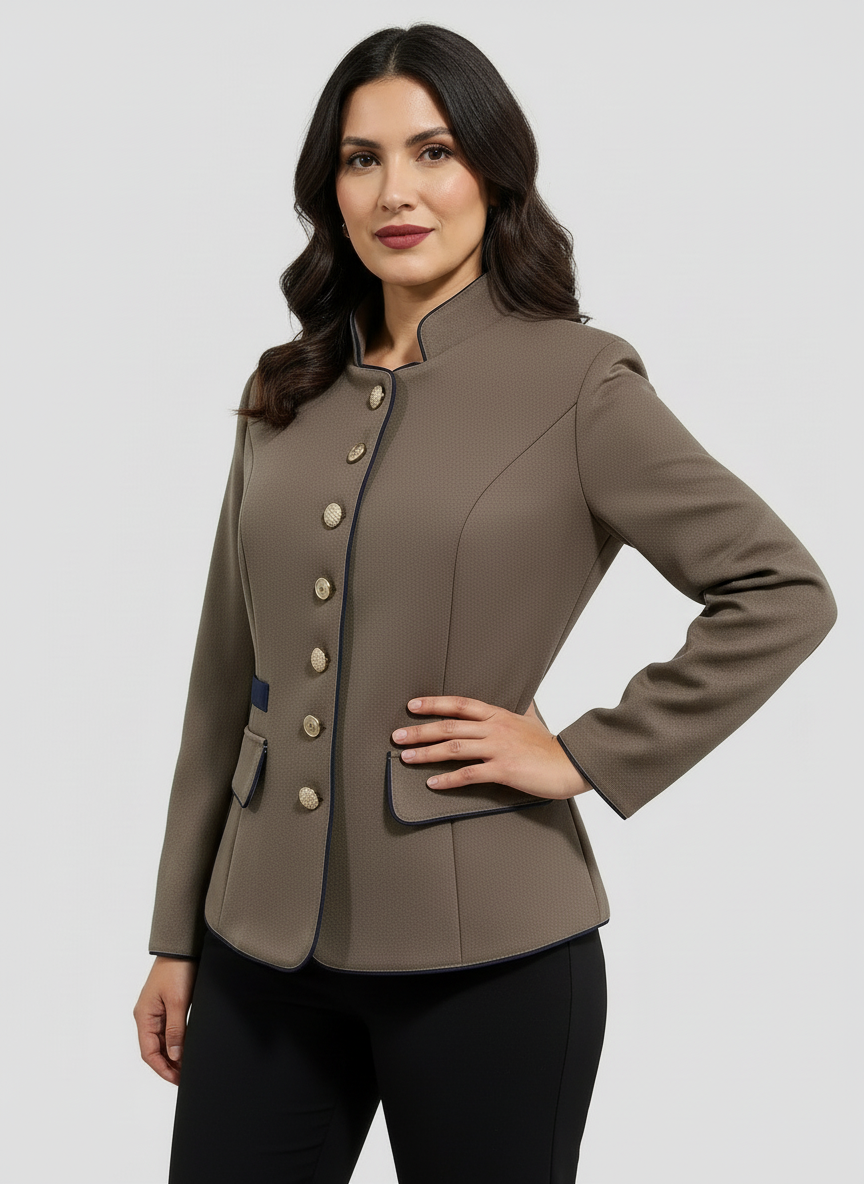 Tatum | Structured Luxe-Button Blazer