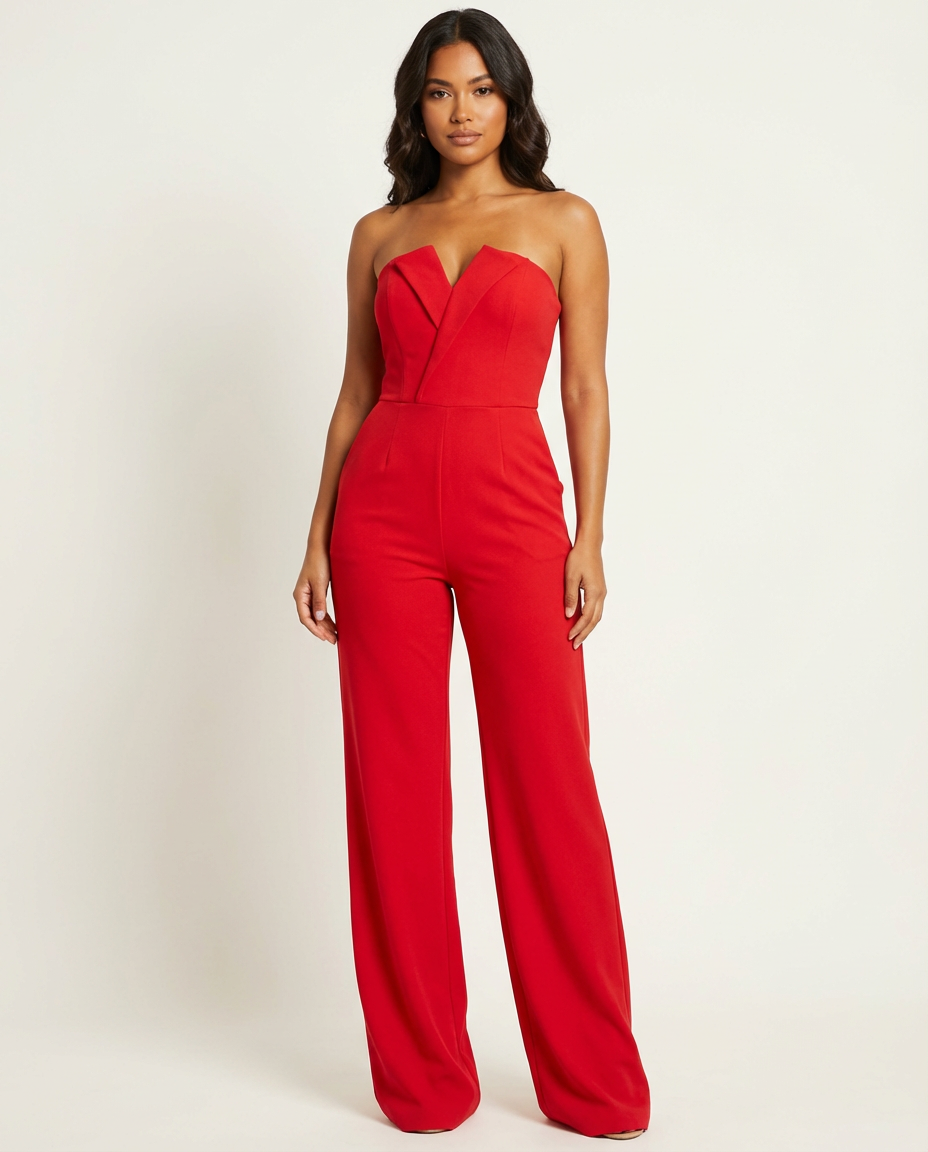 Valentina | Strapless Wide-Leg Jumpsuit