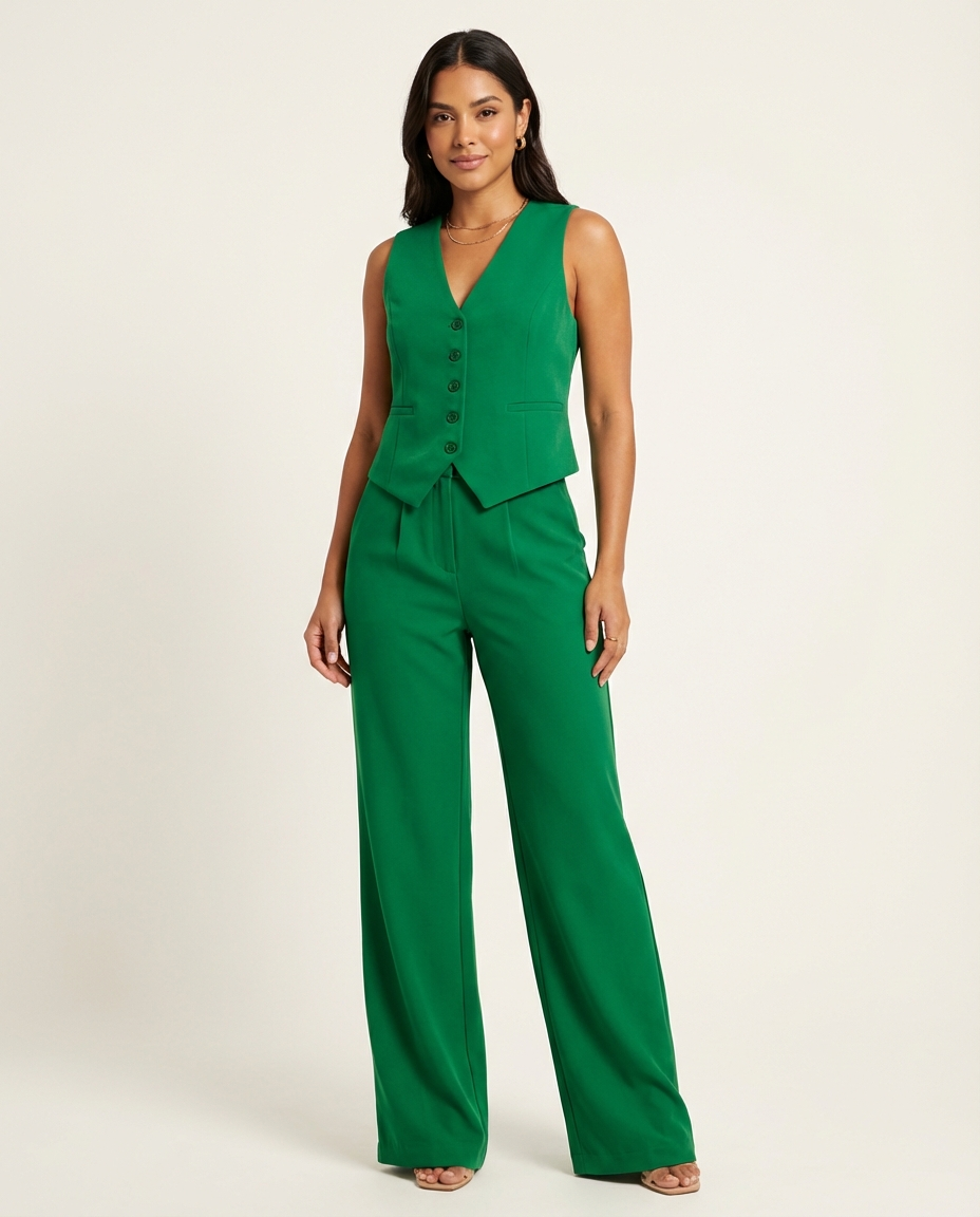 Josephine | Sleeveless Tailored Blazer Set