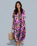Liv | V-Neck Floral Summer Midi Dress