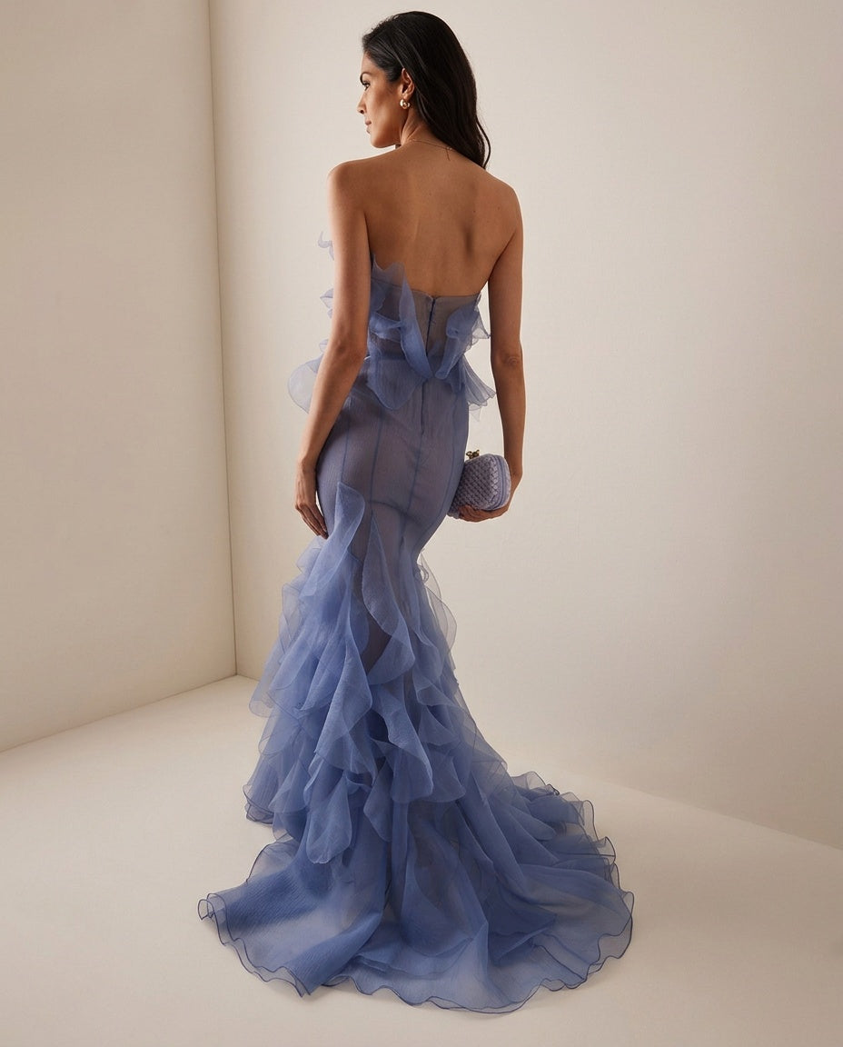 Xenia | Ruffle Off-Shoulder Maxi Dress