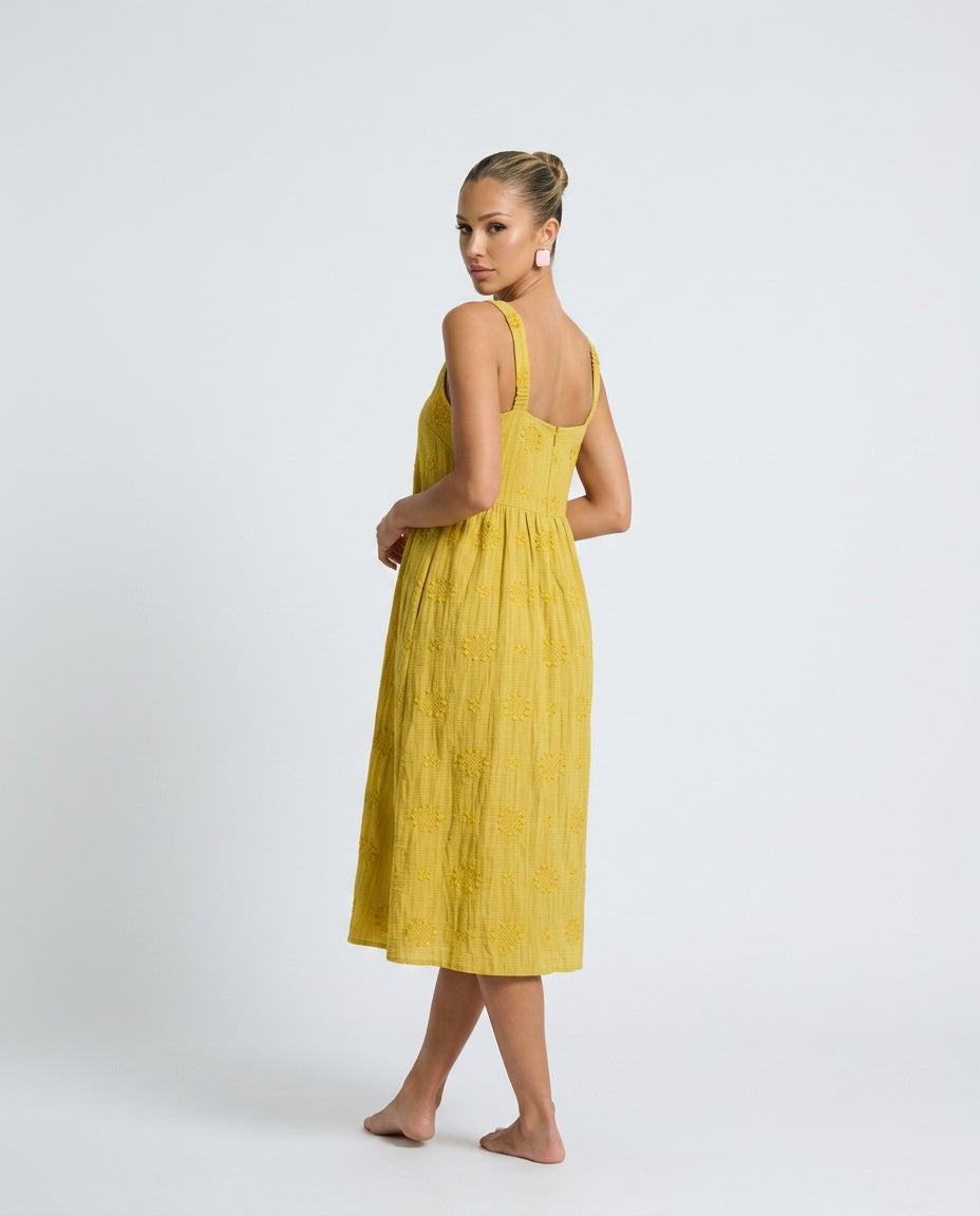 Tatum | Embroidered Midi Dress