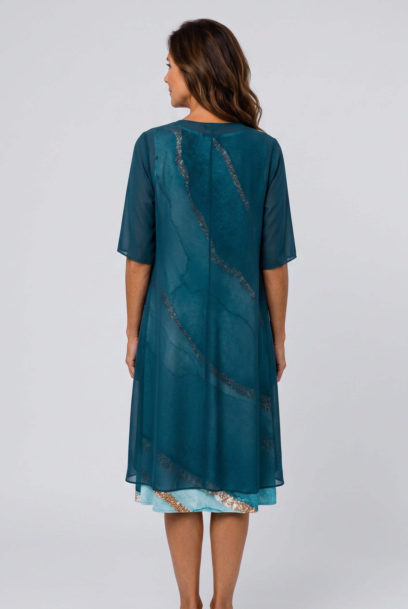Orla | Layered Open Front Midi Dress