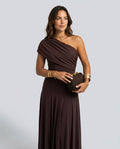 Saskia | One-Shoulder Pleated Maxi Dress