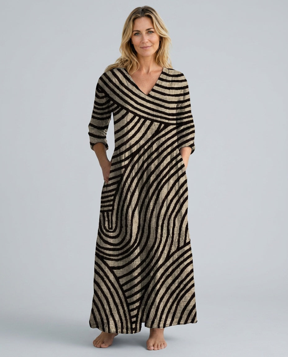 Beatrix | Striped Relaxed Midi Dress