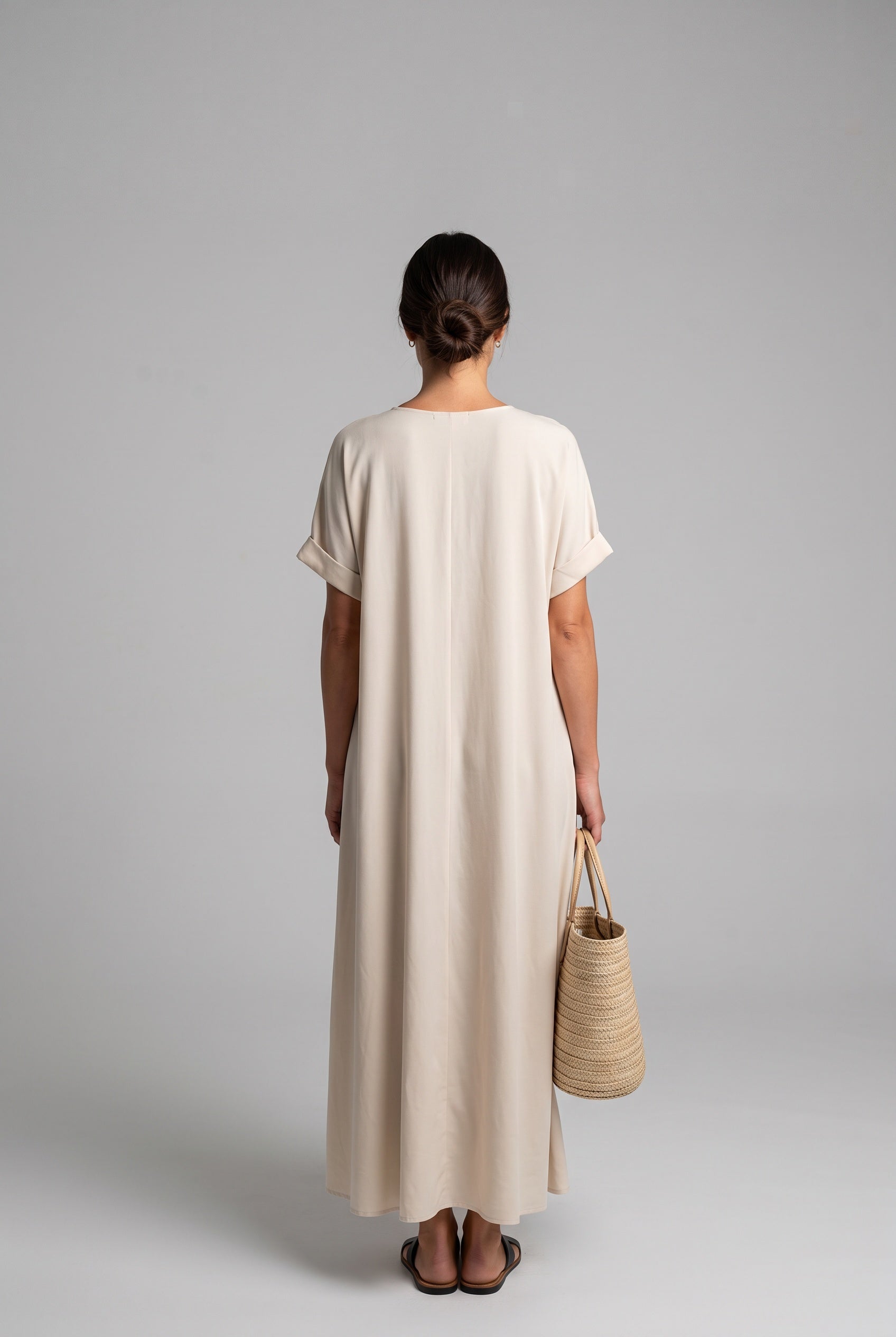 Sabine | Tie Neck Relaxed Maxi Dress