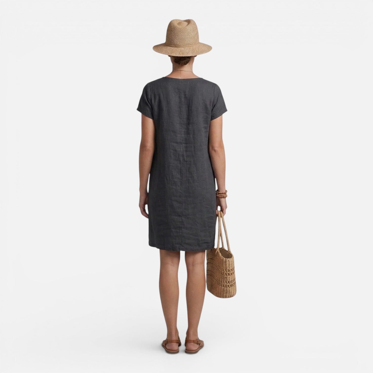 Emerson | Relaxed Fit Breathable Midi Dress with Pockets