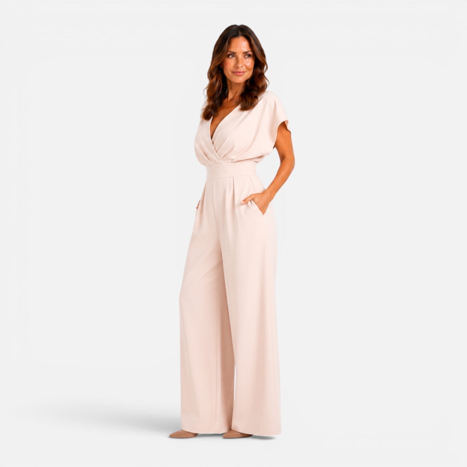 Ruby | Wide-Leg Pocketed Jumpsuit